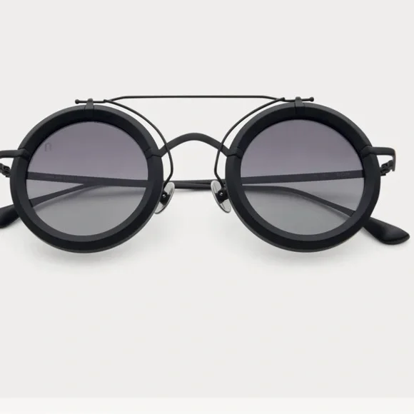 Round Black Sunglasses - Picture 2 of 6